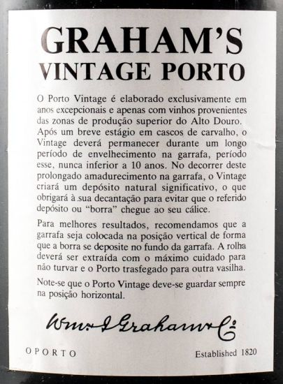 1983 Graham's Vintage Porto 1,5L