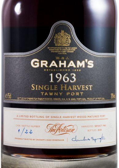 1963 Graham's Single Harvest Port