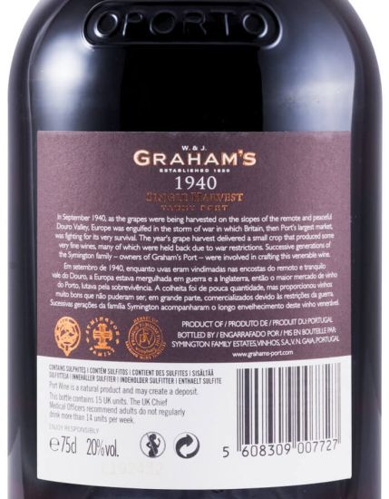 1940 Graham's Single Harvest Port