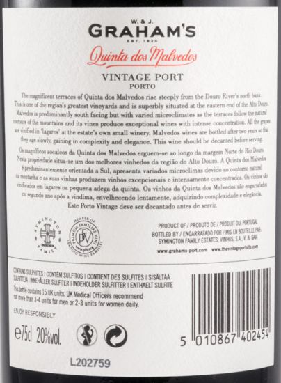 2009 Graham's Quinta dos Malvedos Vintage Porto