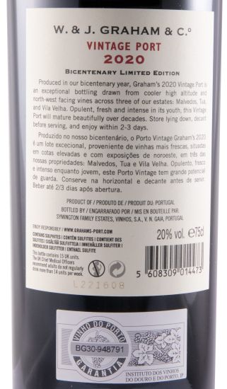 2020 Graham's Vintage Porto