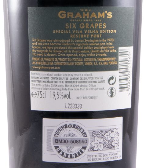 Graham's Six Grapes Vila Velha Special Edition Reserve Porto
