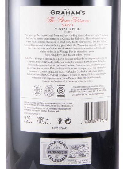 2021 Graham's The Stone Terraces Tappit Hen Vintage Porto 2,25L