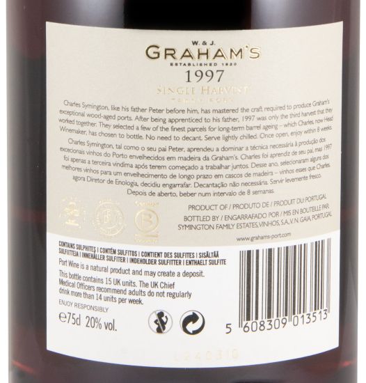 Conjunto Graham's The Cellar Master's Trilogy Colheita 1961, 1974 & 1997 Porto 3x75cl
