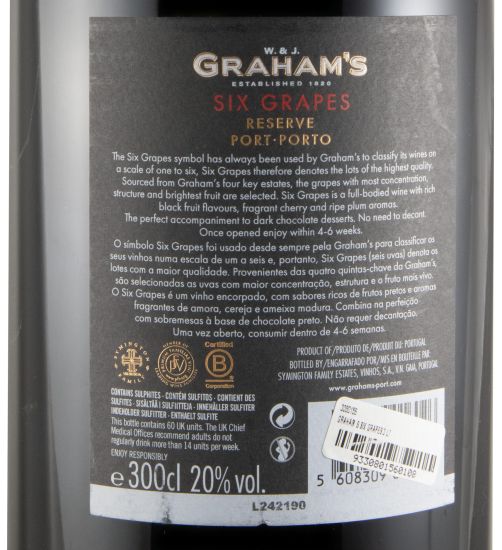 Graham's Six Grapes Porto 3L