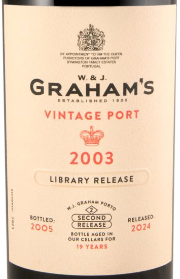 2003 Graham's Library Release Vintage Porto