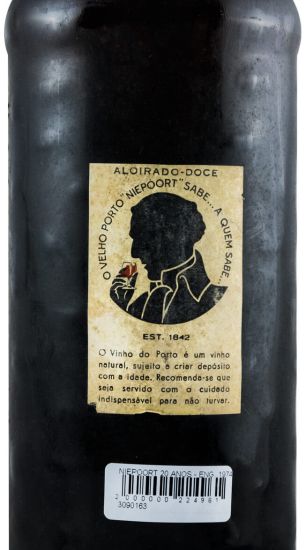 Niepoort 20 anos Porto (engarrafado em 1974 e rótulo em papel)