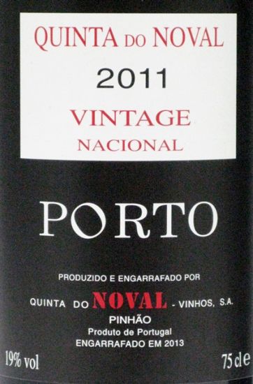 2011 Noval Nacional Vintage Porto