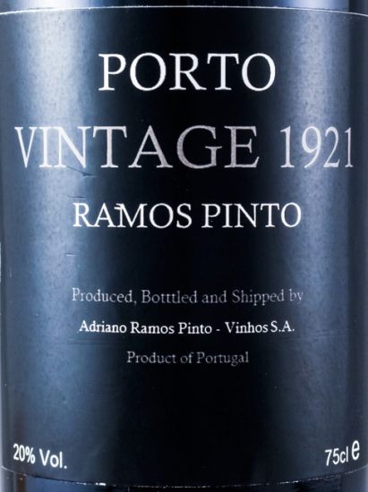 1921 Ramos Pinto Vintage Porto