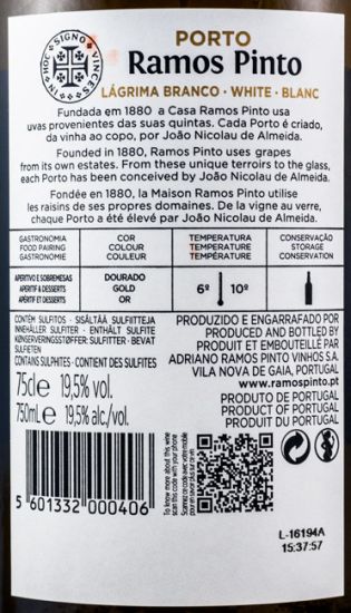 Conjunto Ramos Pinto Lágrima Centenário 3x75cl