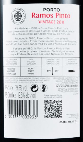 2011 Ramos Pinto Vintage Porto