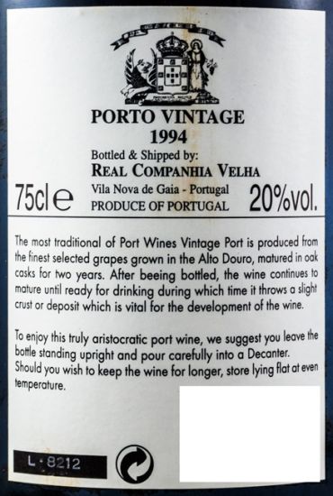 1994 Real Companhia Velha Vintage Porto