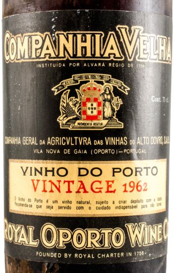 1962 Real Companhia Velha Vintage Porto (rótulo de papel)