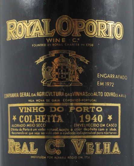 1940 Real Companhia Velha Royal Oporto Ouro Colheita Port