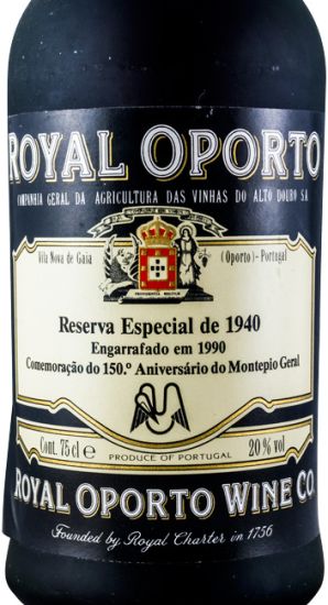 1940 Real Companhia Velha Royal Oporto Special Reserve Port (bottled in 1990 - 150th Anniversary Montepio Geral)