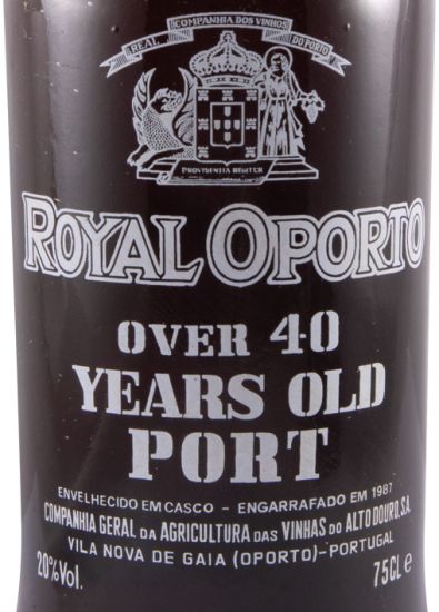 Real Companhia Velha Royal Oporto +40 years Port (laser-engraved bottle)