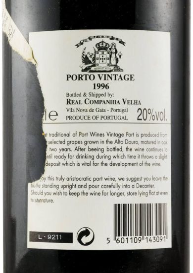 1996 Real Companhia Velha Vintage Porto