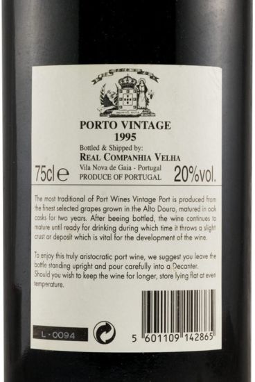 1995 Real Companhia Velha Vintage Porto