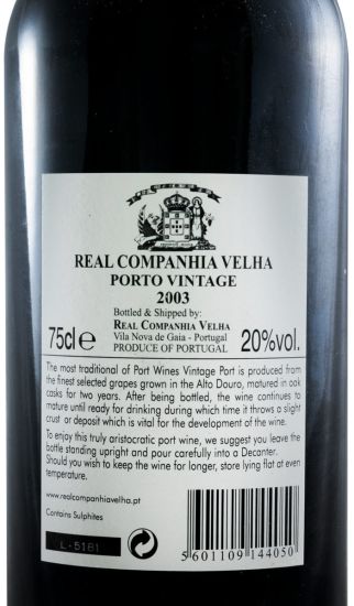 2003 Real Companhia Velha Vintage Porto