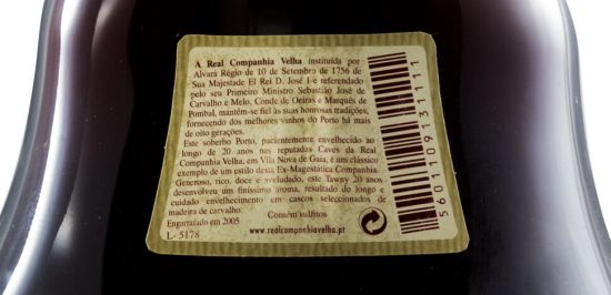 Real Companhia Velha Royal Oport 20 years Port w/Glasses