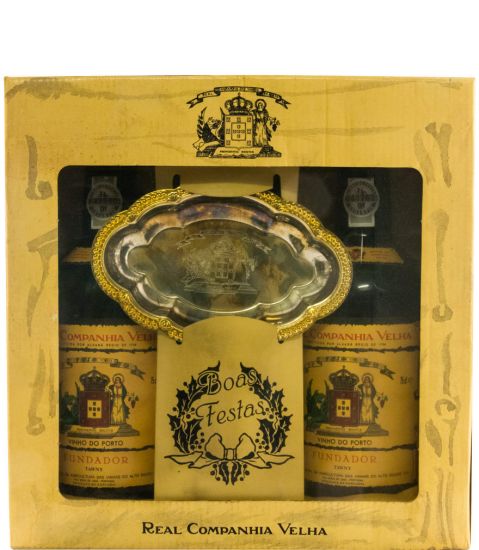 Real Companhia Velha Tawny Fundador w/Silver Plate Port 2x75cl
