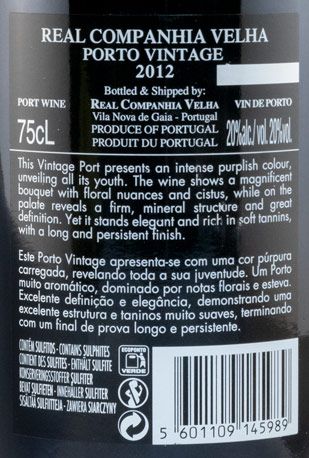 2012 Real Companhia Velha Vintage Porto