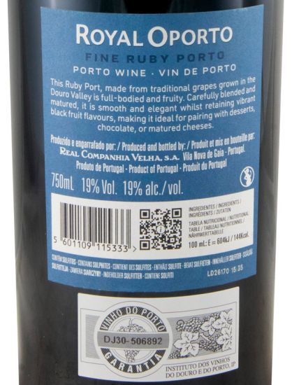Real Companhia Velha Royal OPort Ruby Port