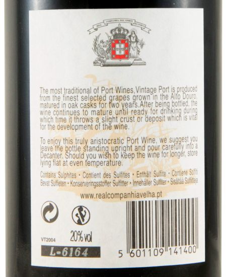 2004 Real Companhia Velha Royal OPort Vintage Port 37.5cl