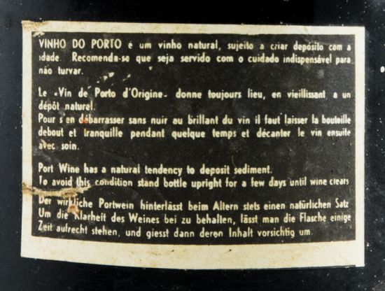 1960 Real Vinícola Vintage Port (laser-engraved bottle)