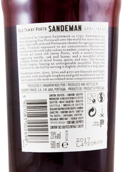 Sandeman 40 years Port 50cl