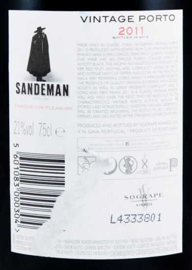 2011 Sandeman Vintage Porto