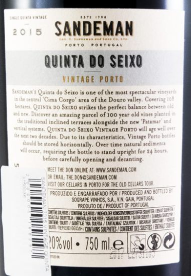 2015 Sandeman Quinta do Seixo Vintage Porto