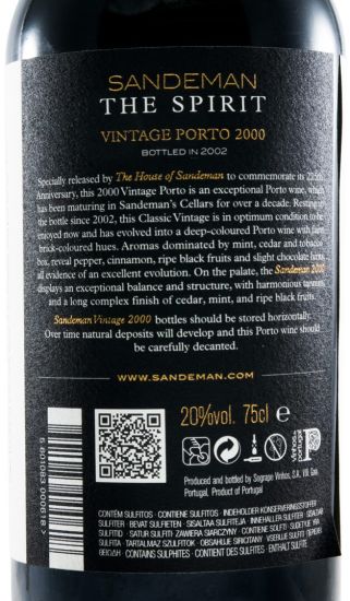 2000 Sandeman The Spirit 225th Anniversary Collection Vintage Porto