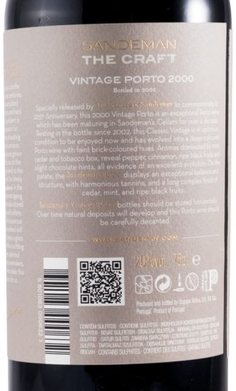 2000 Colecção Sandeman 225 Anos Vintage Porto 6x75cl