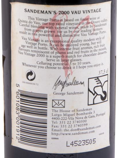 2000 Sandeman Vau Vintage Port