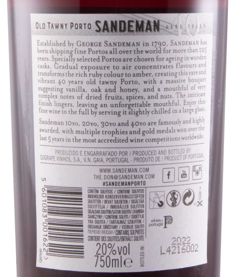 Sandeman 40 years Port