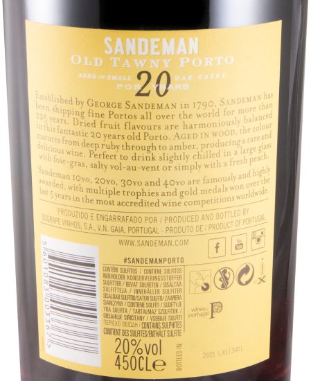 Sandeman 20 anos Porto 4,5L