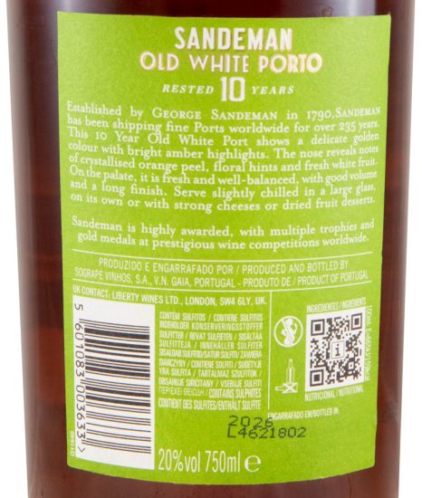 Sandeman Branco 10 anos Porto