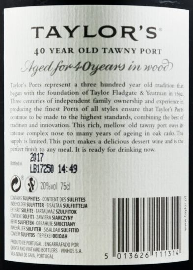 Taylor's 40 anos Porto