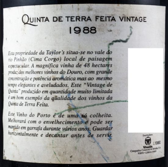 1988 Taylor´s Quinta de Terra Feita Vintage Porto