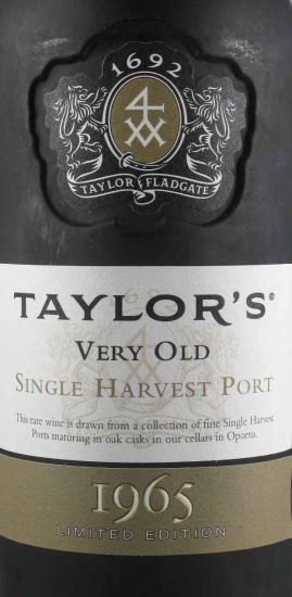 1965 Taylor's Very Old Single Harvest Limited Edition Port