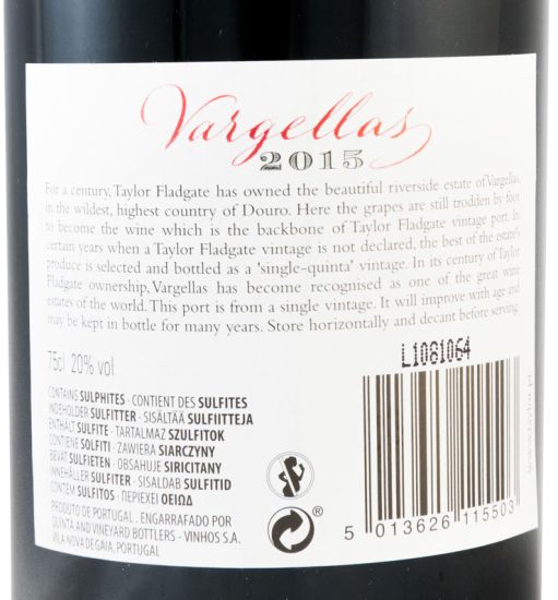 2015 Taylor's Quinta de Vargellas Vintage Porto