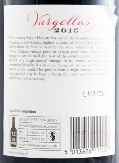 2015 Taylor's Quinta de Vargellas Vintage Port 37.5cl