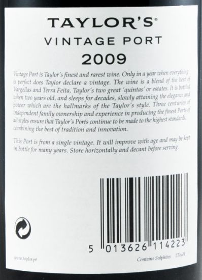 2009 Taylor's Vintage Porto 37,5cl