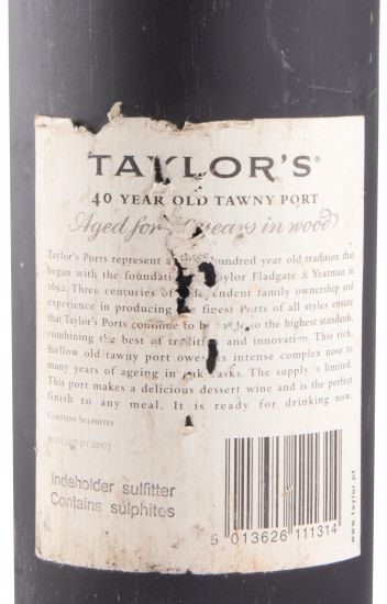 Taylor's 40 anos Porto (engarrafado em 2007)