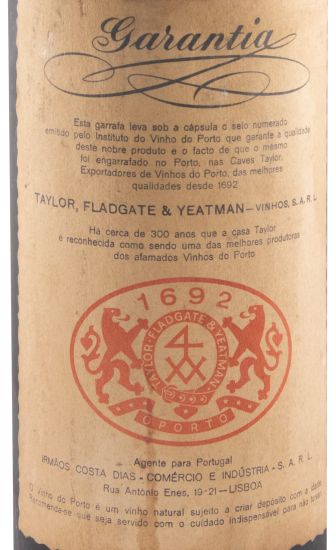 Taylor's 10 anos Port (engarrafado em 1975)
