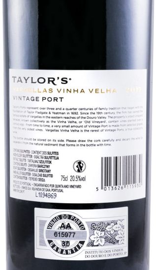 2017 Taylor's Quinta de Vargellas Vinha Velha Vintage Porto