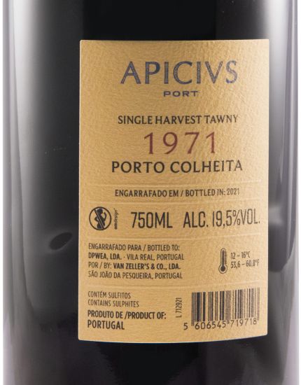 1971 Apicivs Single Harvest Tawny Colheita Porto