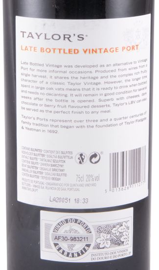 2015 Taylor's LBV w/Glasses
