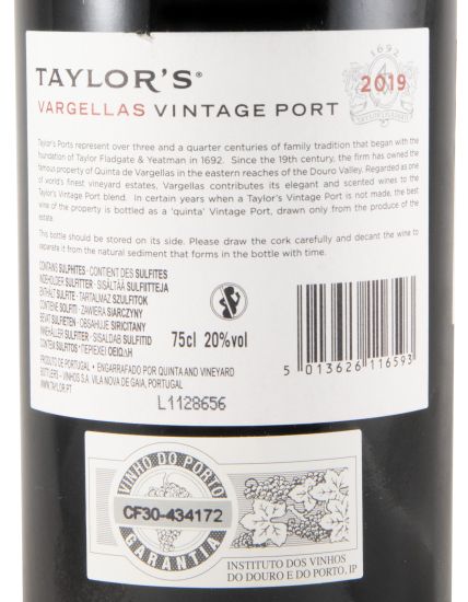 2019 Taylor's Quinta de Vargellas Vintage Porto